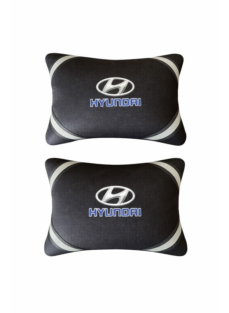 HYUNDAI Pair of Car Neck Support Pillows – Compatible with Hyundai - Image 2